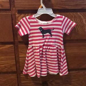Girls black dog dress